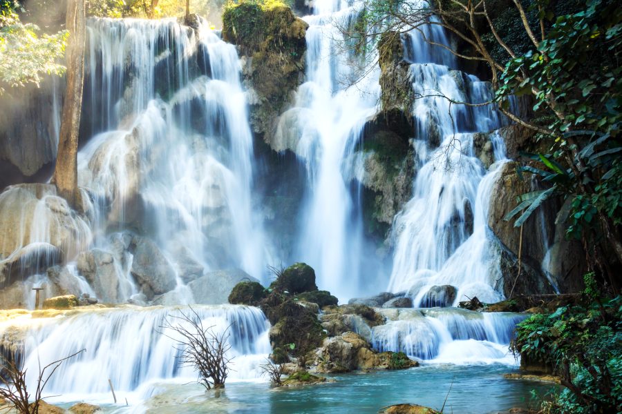 Kwang sri waterfall in Luang prabang, Laos.