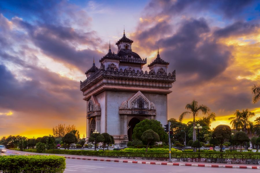 Patuxai literally meaning Victory Gate in Vientiane,Laos