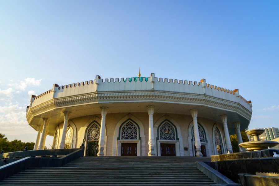 Timurid History Museum in Tashkent on a sunset, capital of Uzbekistan.