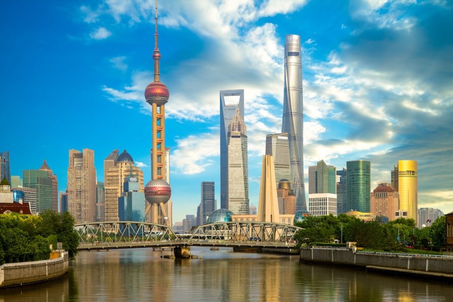 skyline of Pudong, shanghai, china