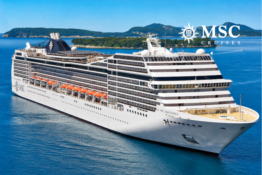 MSC Magnifica Ship with Logo