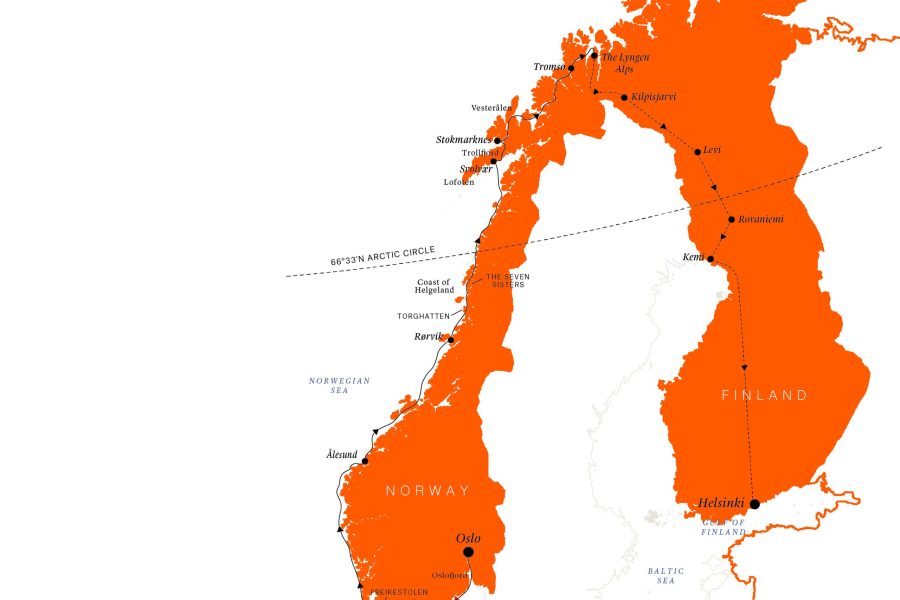 Northern Lights in Style Map