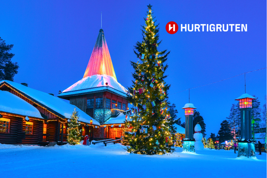 Santa Claus village - Hurtiguten with Logo