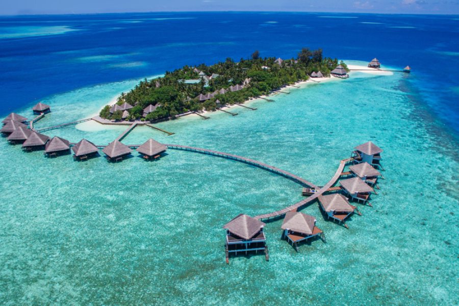 Water Bungalow aerial view