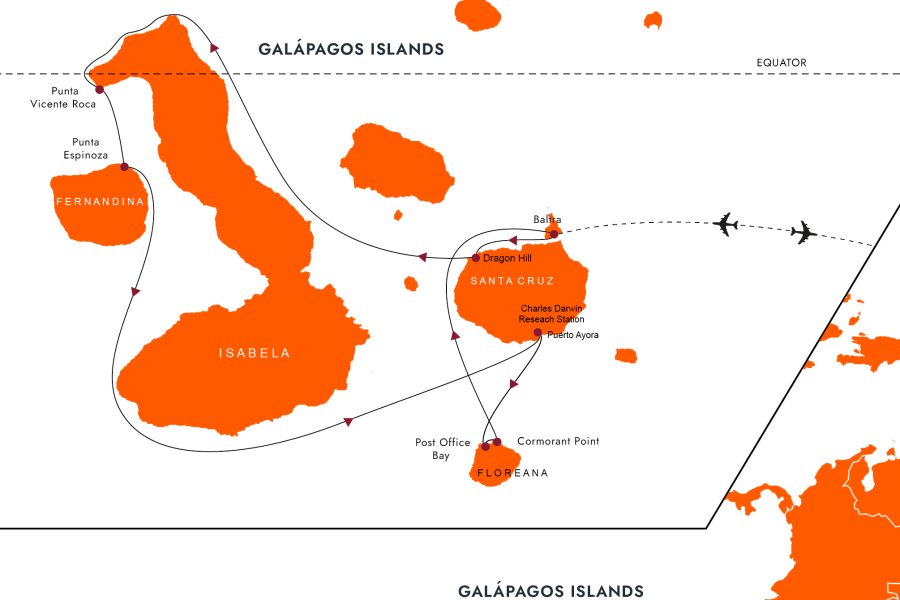 galapagos map iconic wildlife copy