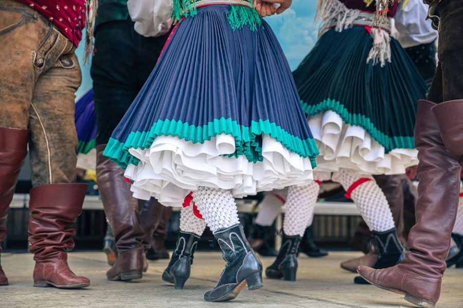 Traditional folk dance festival: vibrant costumes and cultural celebration